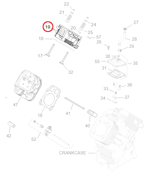 24 318 202-S Головка блока цилиндра №1 Kohler CH640