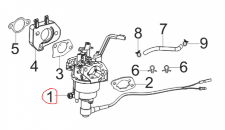Карбюратор R8500D (двиг. R500V)