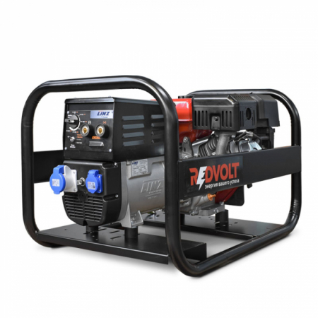 Бензогенератор сварочный REDVOLT R420-E2W10220MDC 5.0 кВа (руч.запуск)