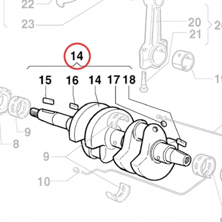 Коленвал RD220-RD270
