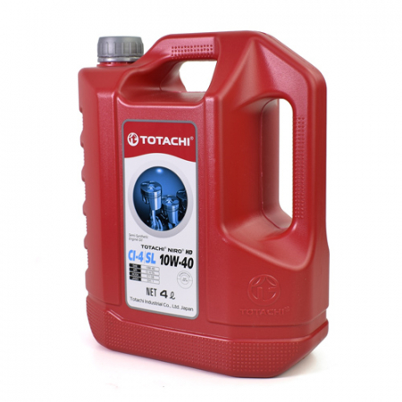 Масло моторное TOTACHI NIRO HD Semi-Synthetic API CI-4/SL 10W-40 (4л) дизель